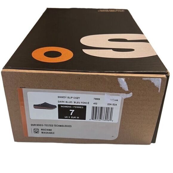 Bogs Dark Blue Snowday Faux Fur Cushioned Slip On Clog Size 7 NIB - Picture 6 of 11